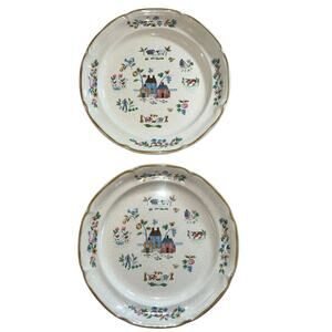 INTERNATIONAL HEARTLAND 10" PLATE 7774 STONEWARE FARM SCENE COTTAGE CORE COUNTRY